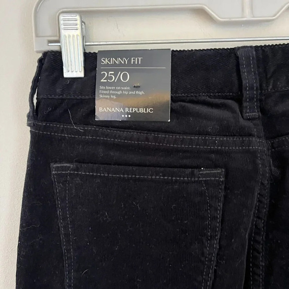 Banana Republic Womens Black Skinny Fit Jeans 25/0 Dark Wash Stretch NWT - Picture 6 of 8